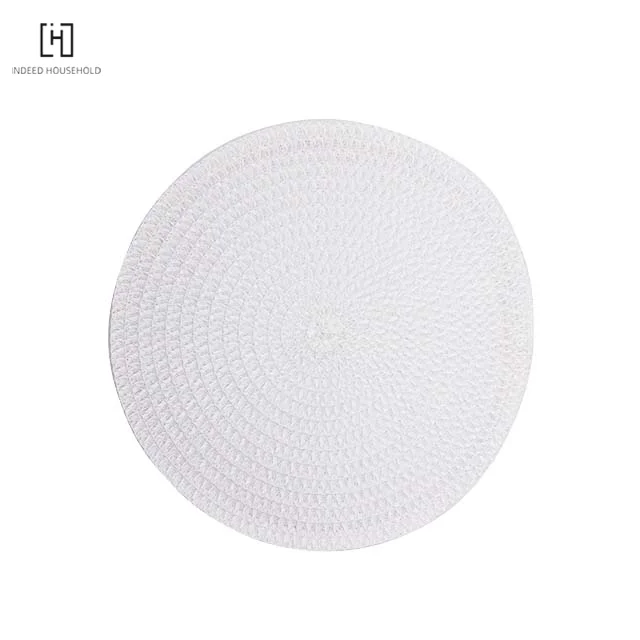 Dining Modern Factory Produce Cheap Sale Placemat Round Simplicity Heat Resistant Pp Braided