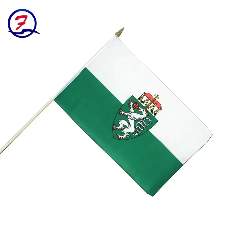 High Quality Printed Polyester Fabric Custom 30x45cm Switzerland Campaign Small Stick Mini Hand Held Flags