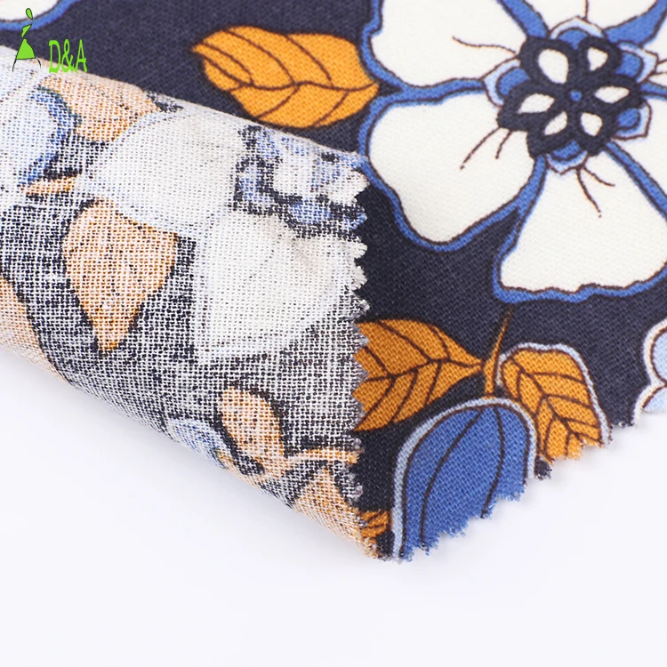 Новый лён 55 45 вискоза 10*10 число витков пряжи с цветочным принтом и льняной ткани