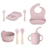 Juego de platos llanos rosa oscuro (8 piezas)