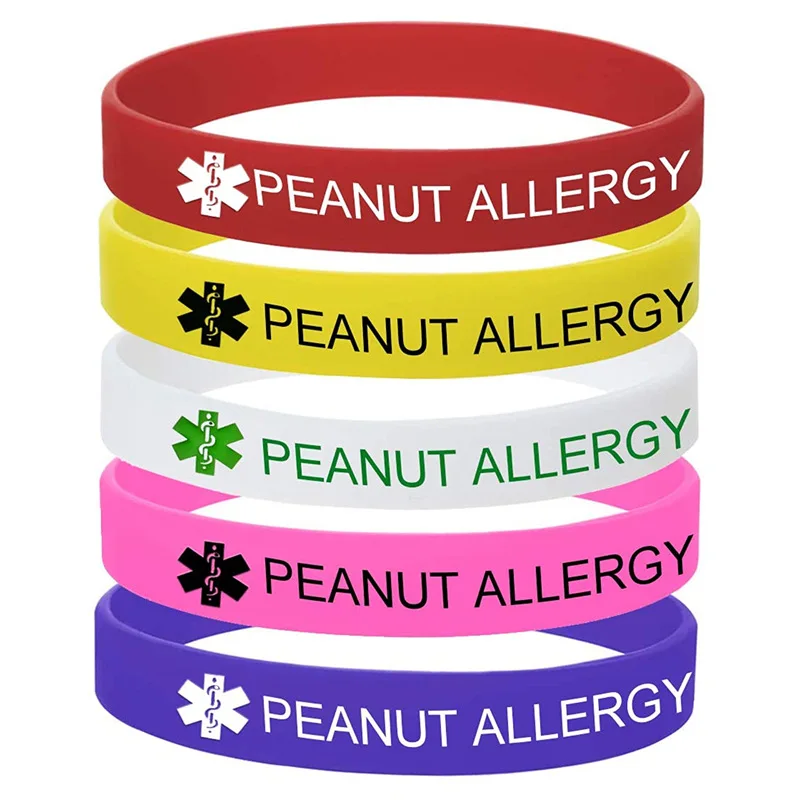 Nut Allergy Medical Alert Silicone Rubber Bracelet Wristbands Buy Nut