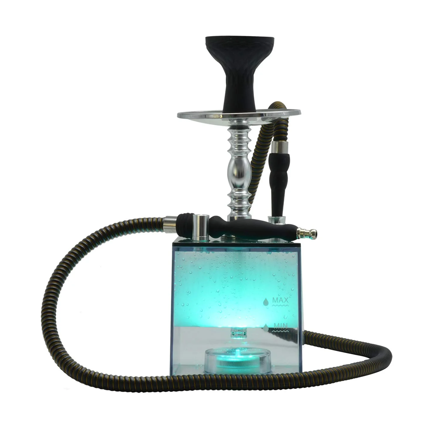 Shisha Hookah Accessories Led Hookah Acrylic Cube Square E Hookah Set