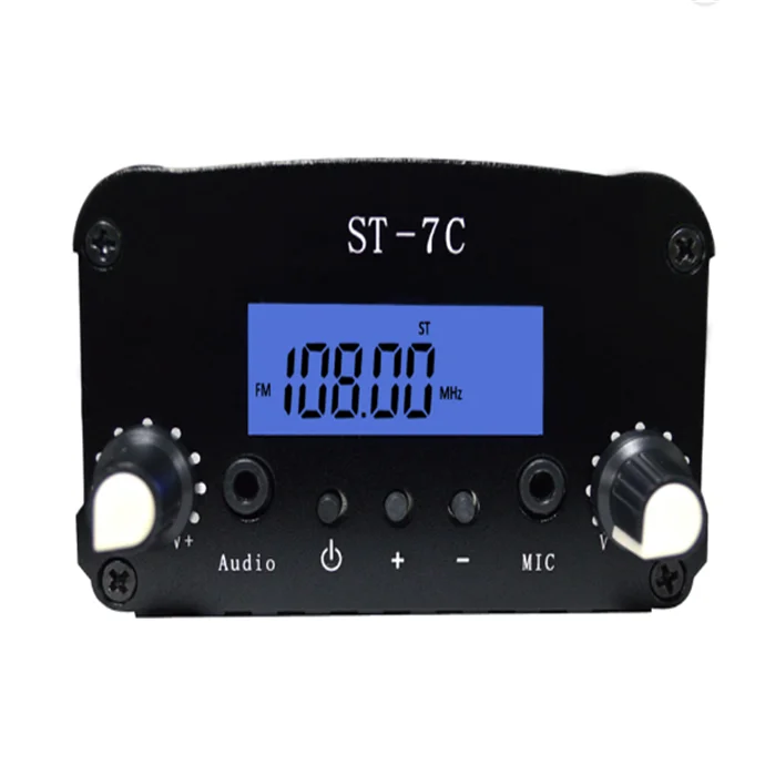 ST-7C Stereo FM Broadcast Transmitter - 7W, 0.5km-3km Range