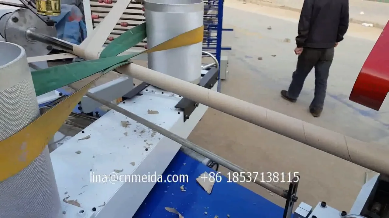 Automatic 1260mm small Diameter convoluted paper tube curling machine parallel paper core tube