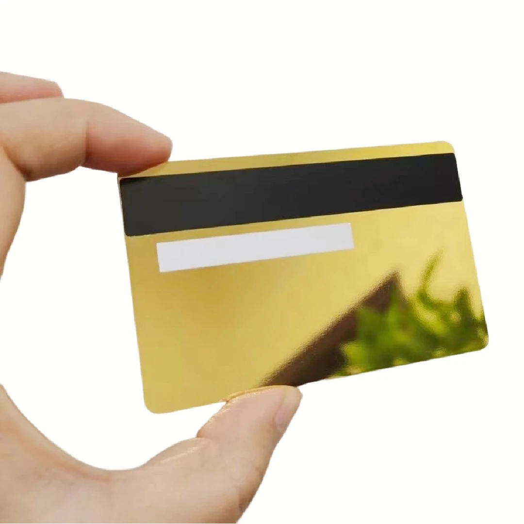 Luxury 24K Mirror Gold Metal Visa Credit Card Blanks