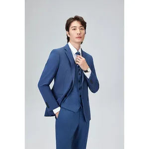 Men's Business Suits Plus Size Slim Fit Breathable Anti-Static Single Breasted Waterproof Fashion Formal