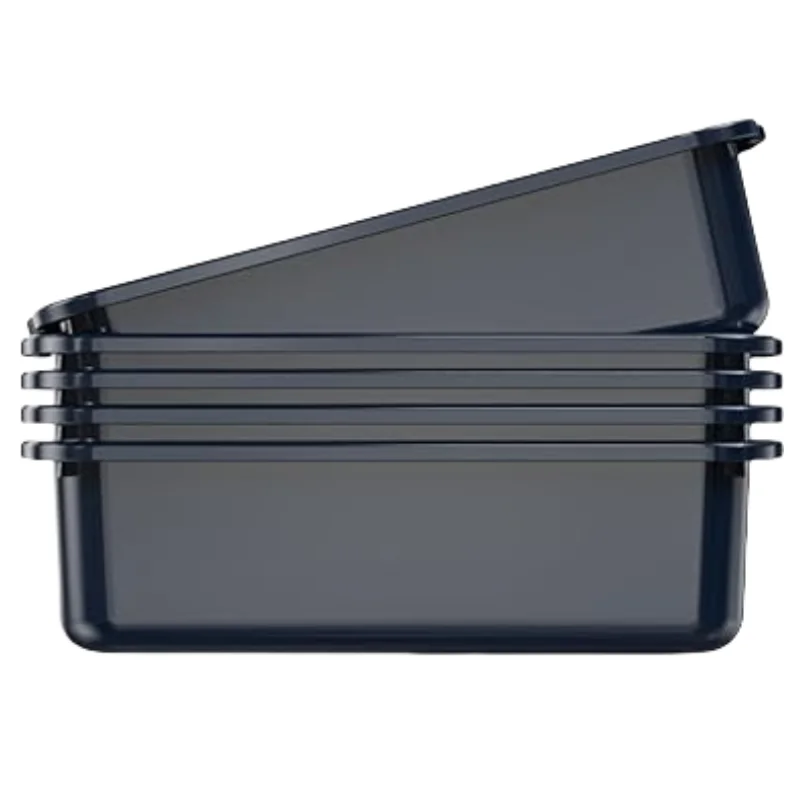 Plastic Large Rectangle Commercial Utility Tubs Tote Box Bus Tub Wash Basins Shallow Tray Box