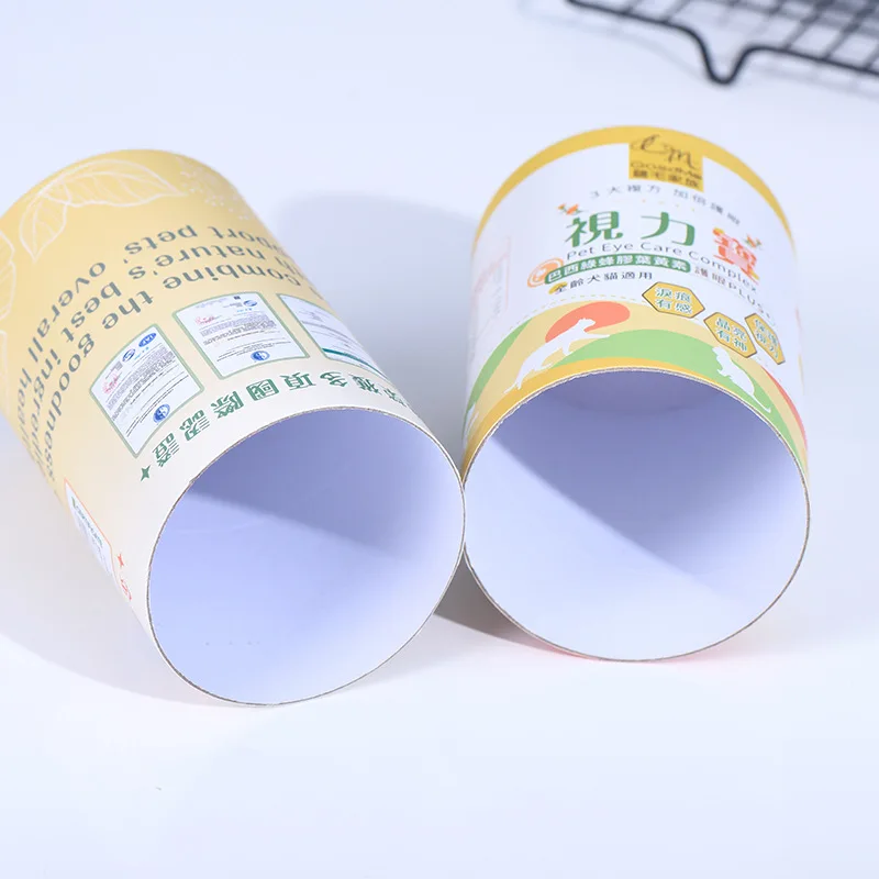 Eco Friendly Custom Food Grade Cardboard Cylinder Box Paper Tube Packaging for Nuts Coffee Tea