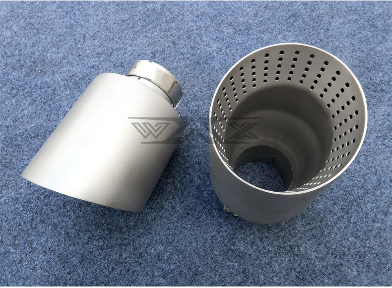 Customized Stainless Steel Exhaust Tailpipe Baking Finish Drilled Exhaust Pipe Universal