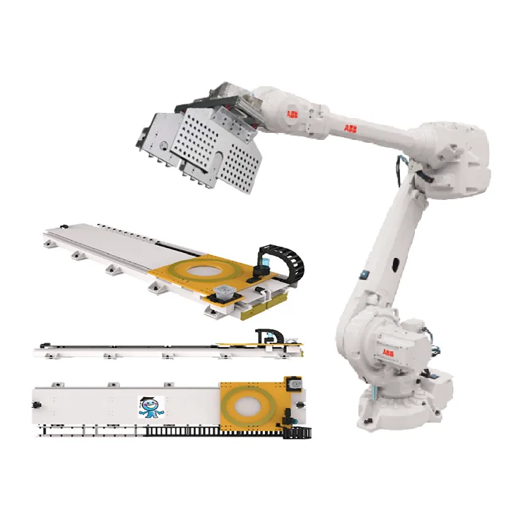 IRB4600 CNC Robot with Electric Gripper GBS Linear tracker IRC5 Single Cabinet Controller Robot Arm 6 Axis Industrial
