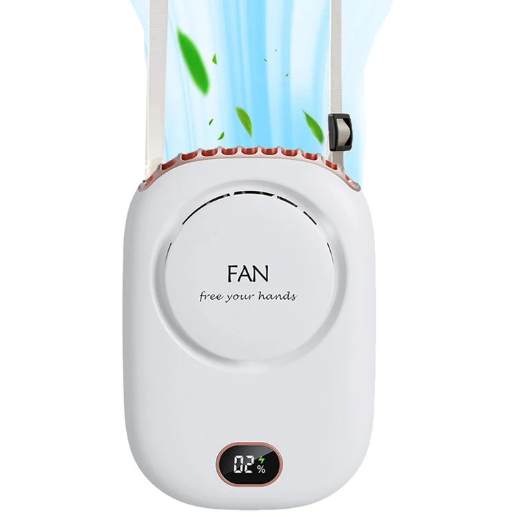 Ventilateur De Cou Portable USB – 3 Vitesses, Réglable à 720°, Léger 179 G, Rechargeable – Noir DQ209