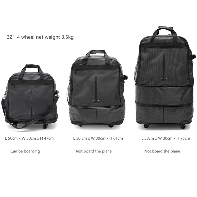 Custom Wheeled Extensible Large Foldable Rolling Luggage Travel Bag ...