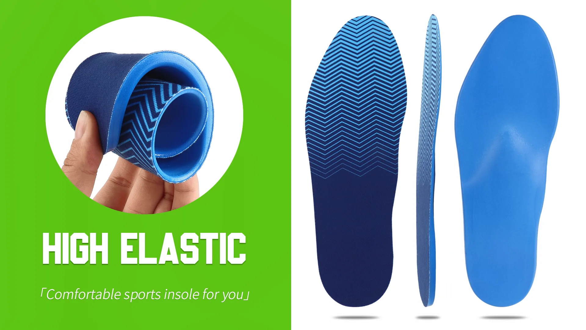 Joghn Custom Elastic Jump Force Thick Cushion Plantar Fasciitis Relief