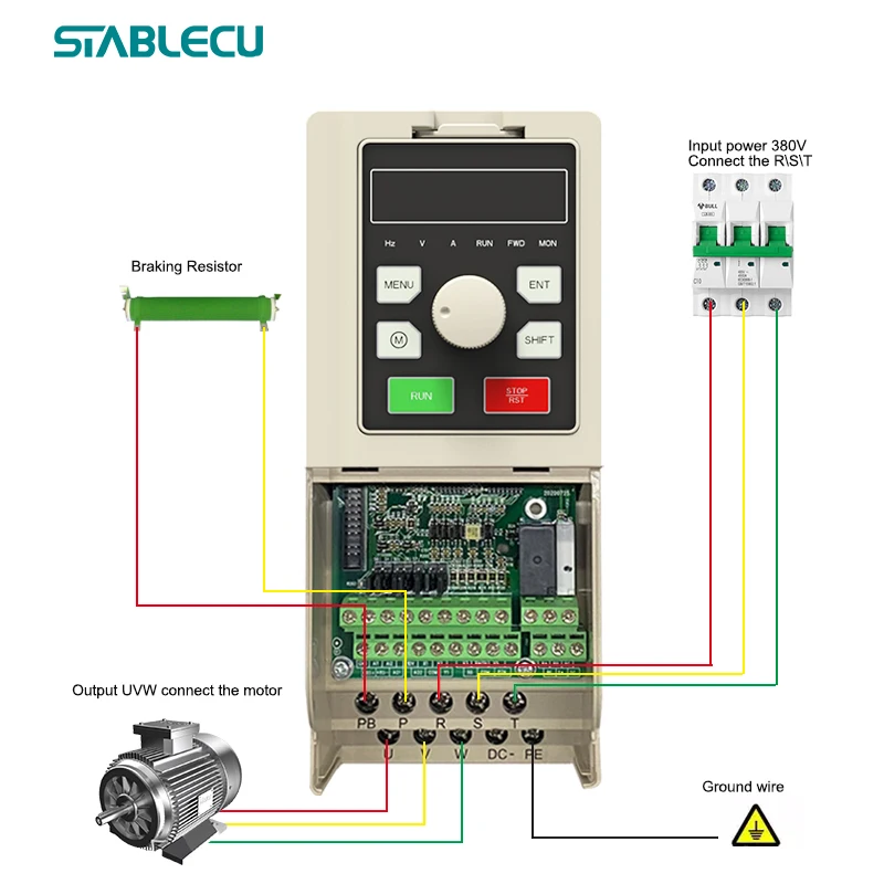 STABLECU 2.2KW 5.5KW 7.5KW 11KW 3Phase 380V Frequency Converter Speed Control Variable Frequency Inverter For Industrial Motor