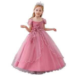 2021 Children's Dresses Flower Girls Wedding Dress Kids Dresses for Girls Elegant Girls Clothes Princess Birthday Party Vestido