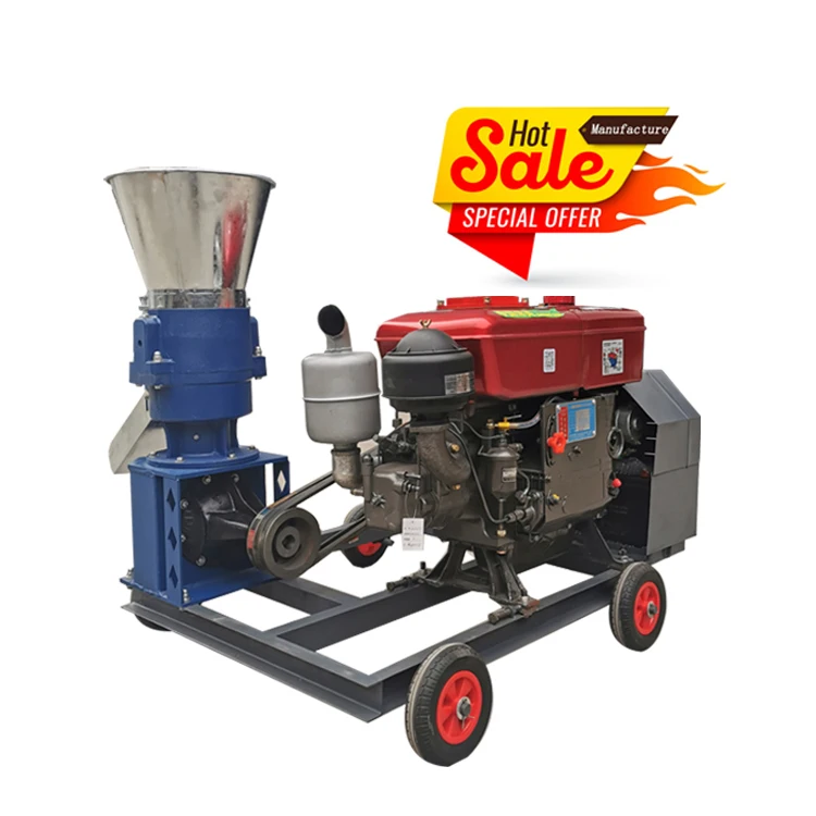 Livestock Feed Machine Cattle and Sheep Straw Pelletizer Factory Direct Sales Featuring Engine and PLC Core Components