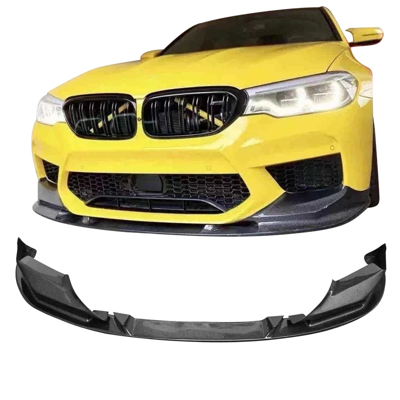 3D Style Carbon Fiber Front Lip For BMW F90 M5 M Lci Bumper Splitter