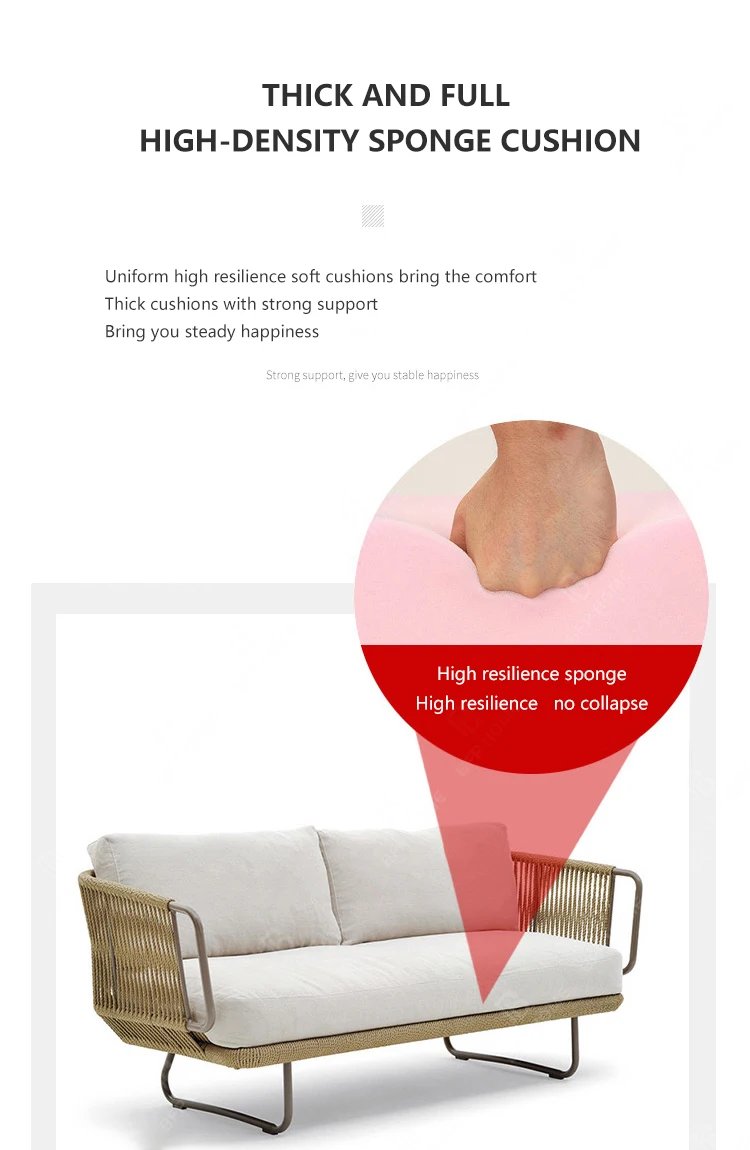 Luxury Modern Outdoor Aluminium Modular Waterproof Wicker Lounge