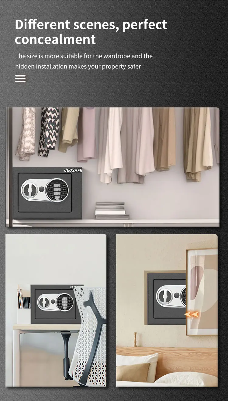 CEQSAFE Wholesale Security Home Electronic Safe Digital Hotel Mini Safe Box details