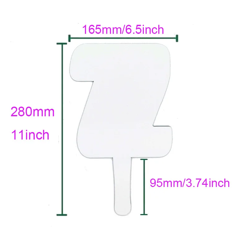 Sublimation Blank MDF Z Shape Fan Paddle Custom Wooden Fans