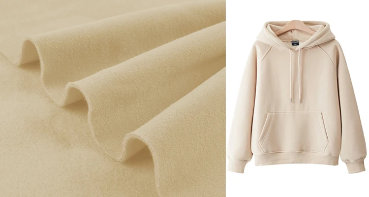 High Quality 70% Cotton 30% Polyester TC French Terry Knitting Fabric Shorts for Hoodies details