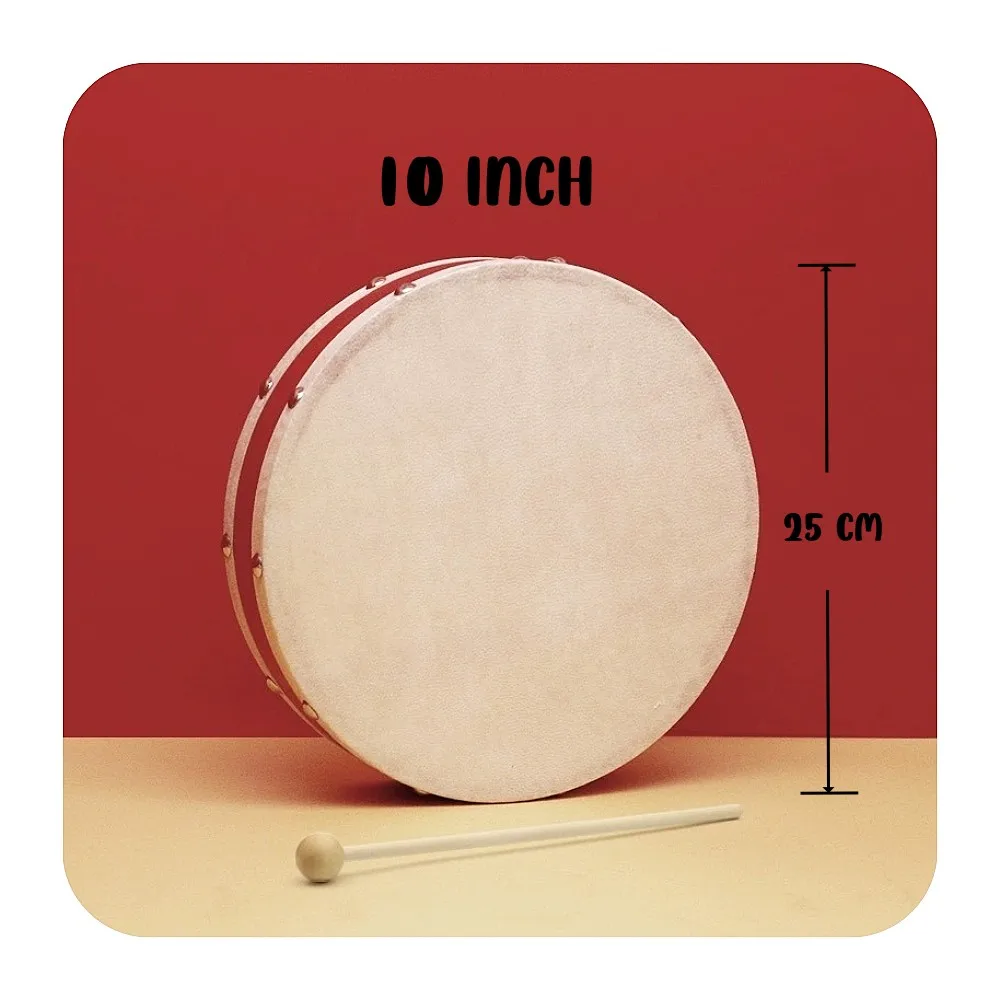 Jelo Tb1 Tambourine 10 Inch Wholesale Sheepskin Wooden Tambourine Musical Instrument Children