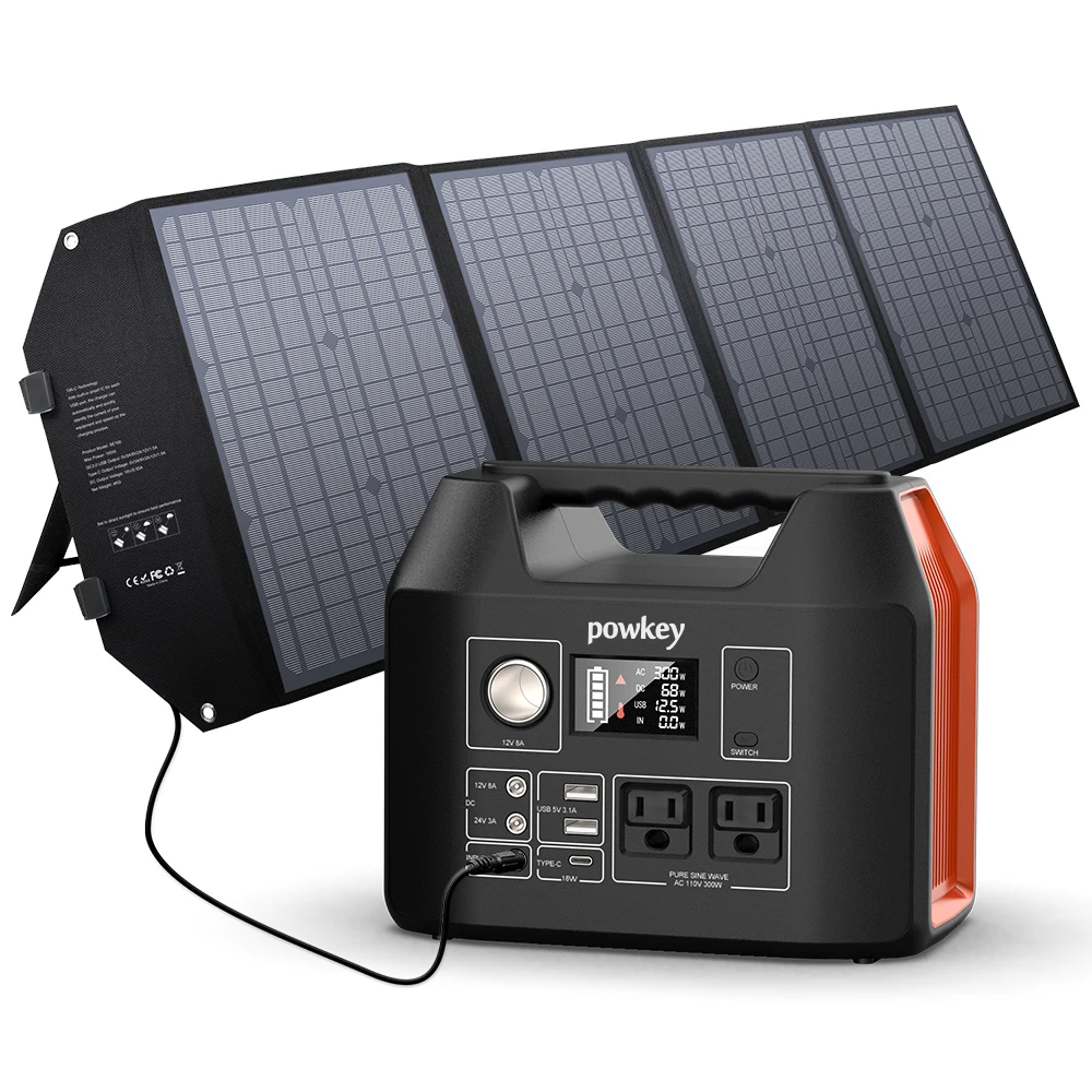 Solar Energy Battery Storage 300W Computer Chargers for Laptops Camping 220V Portable Power Station
