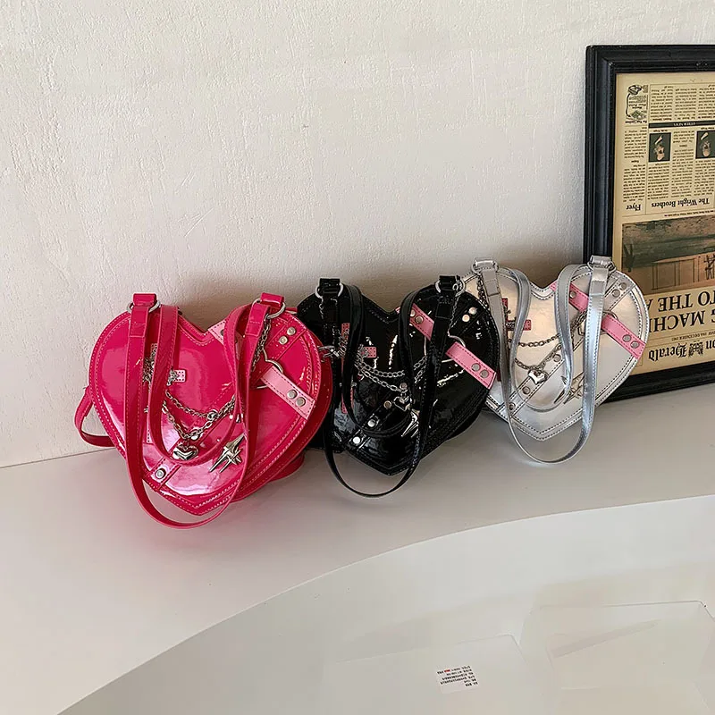 Harajuku Y2K Gothic Woman Heart Shoulder Bag Tote