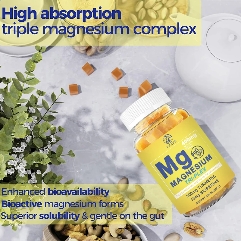 Private Label Vegan 400mg Magnesium Organic Gummy Supplement Magnesium