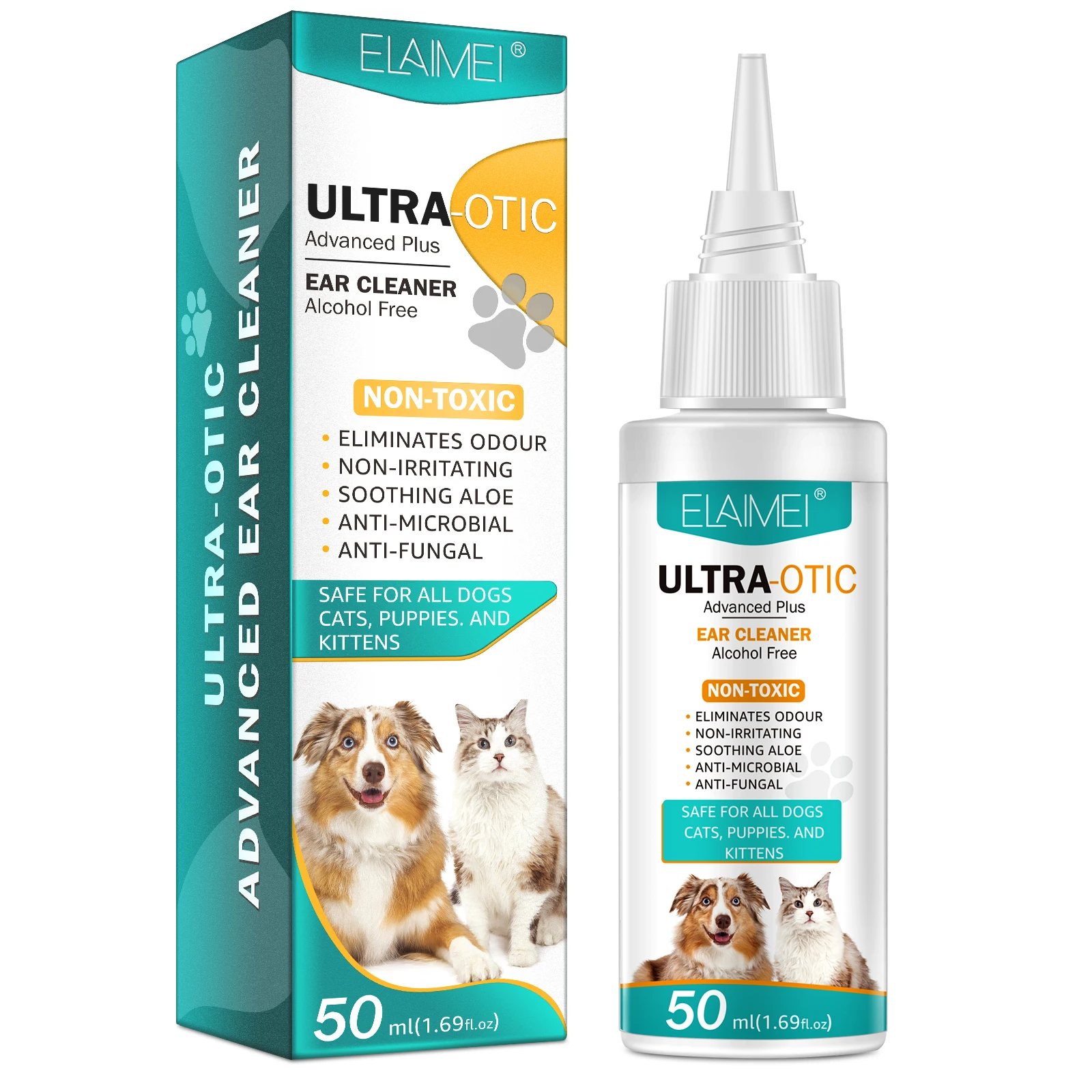Custom Logo 50ml Pet Grooming Ear Care Infection Treatment Drops Ultra