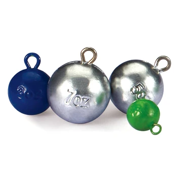 100 Piombi Da Pesca A Sfera 8 Oz - Affondatori Cannonball TBS - Made In USA