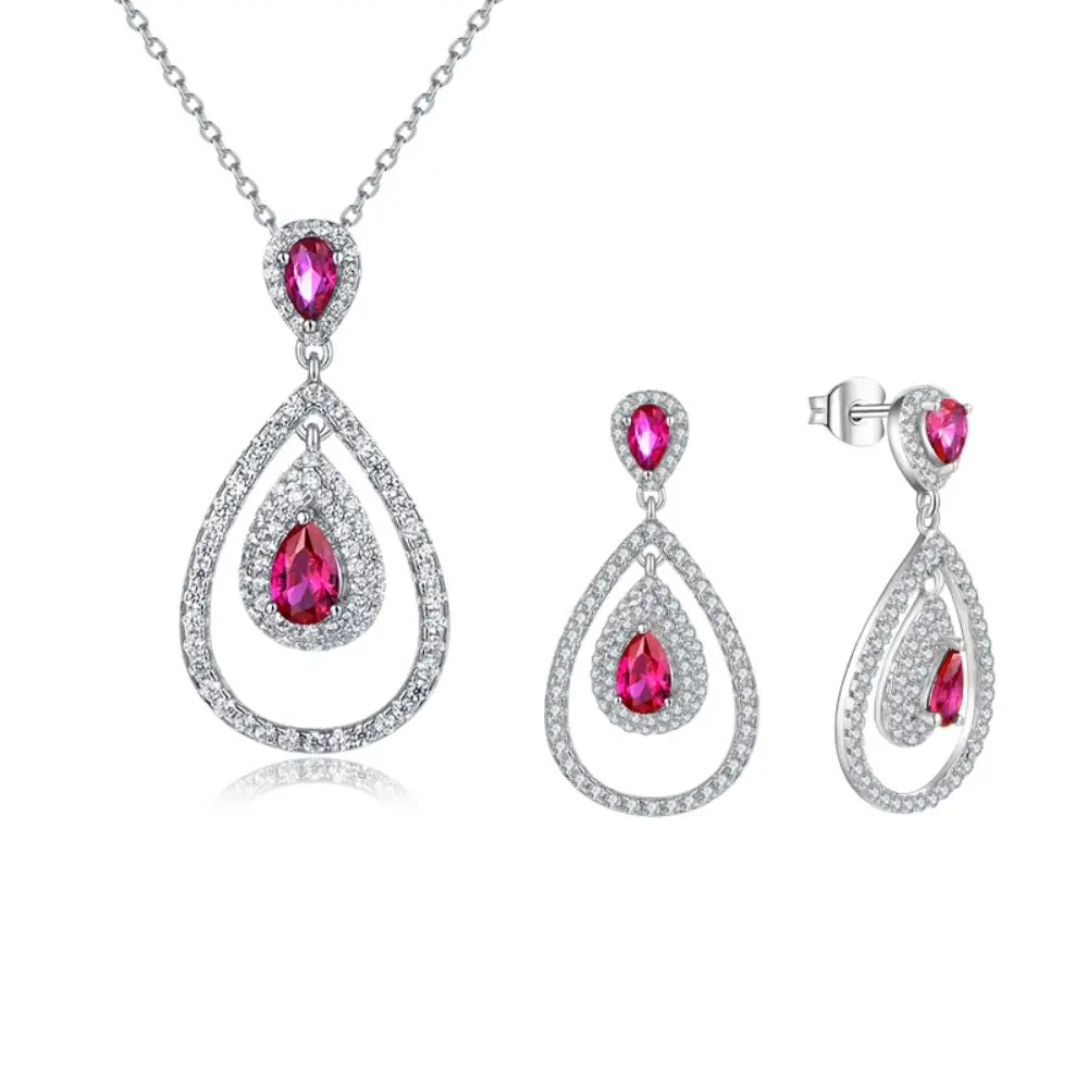 Wholesale 12 Month Birthstones Jewelry Waterdrop Sapphire Stone Pendant