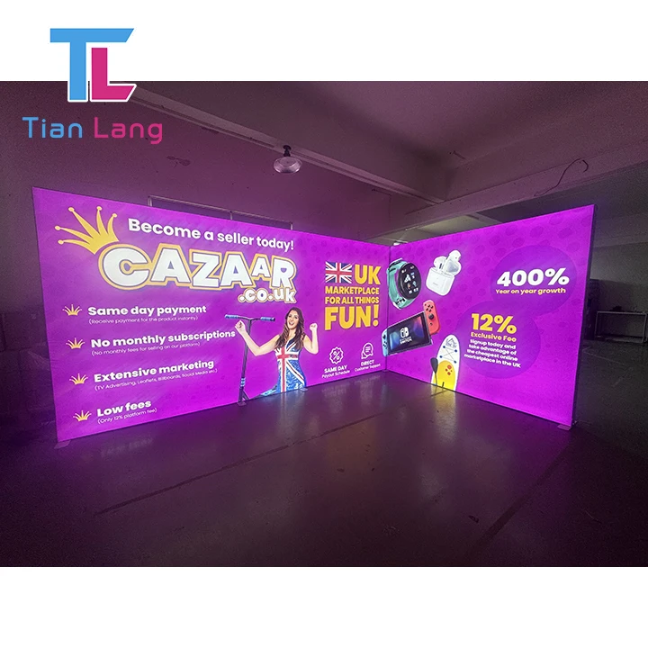 TianLang LED Reklamné Svietidlo Rám Aluminievý Seg Pop-up Displej s Vysokou Viditeľnosťou Osvetlenia