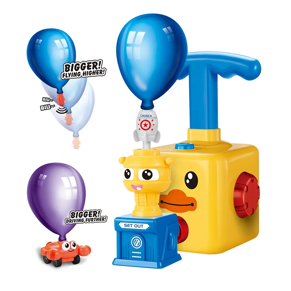 Coche Lanzador De Globos Por Aire – Juguete Educativo STEM De Dibujos Animados En ABS, Regalo Divertido Sin Baterías (3+ Años)