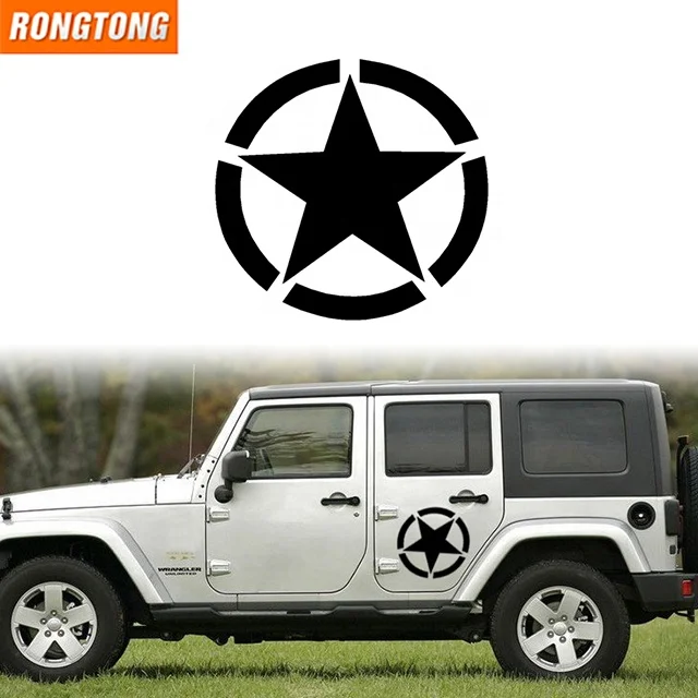 Five-star Pentagram Stickers Car Logo Stickers For Jeep Wrangler Tj Jk Jl -  Buy Car Decal Sticker,Car Sticker Protect Decoration,Car Door Edge Sticker  Product on 