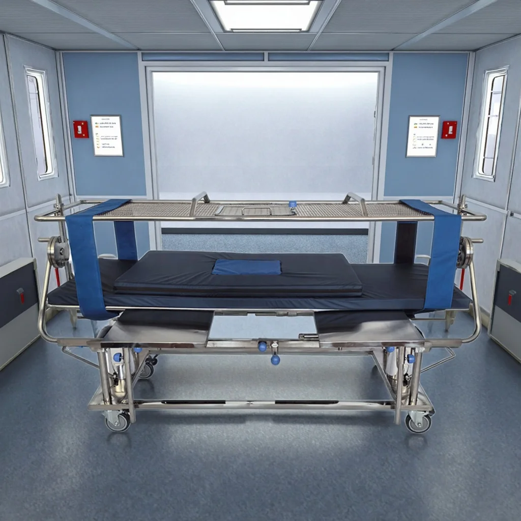 Durable and Stable 360 Flip Over Adjustable Foldable Modern Hospital Bed with Four Wheels for Burn Patients 2