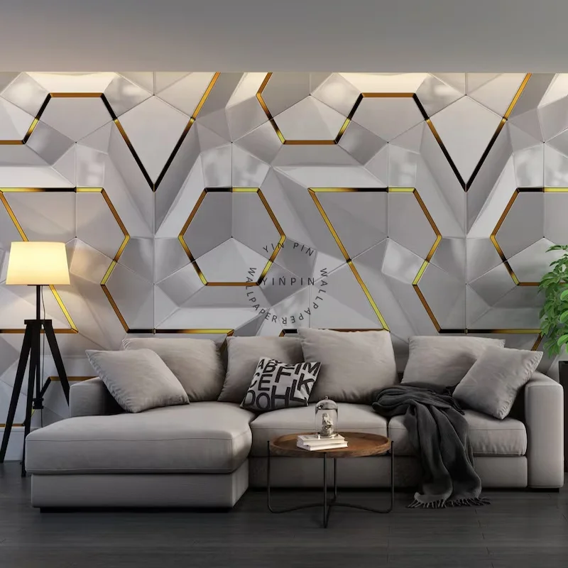 3D Solid Geometry Pattern Background Wallpaper Wall Mural Home Decor
