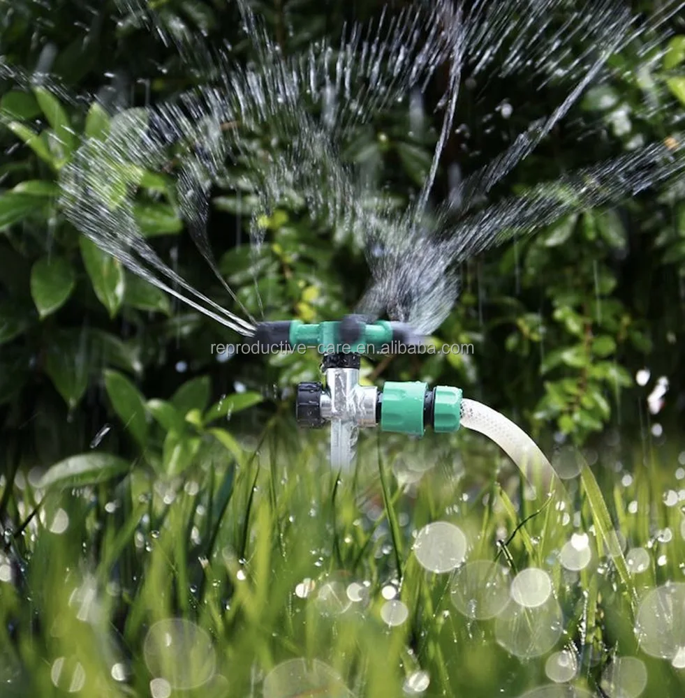Hot Sale Plastic three arm Garden & Lawn Water Sprinklers