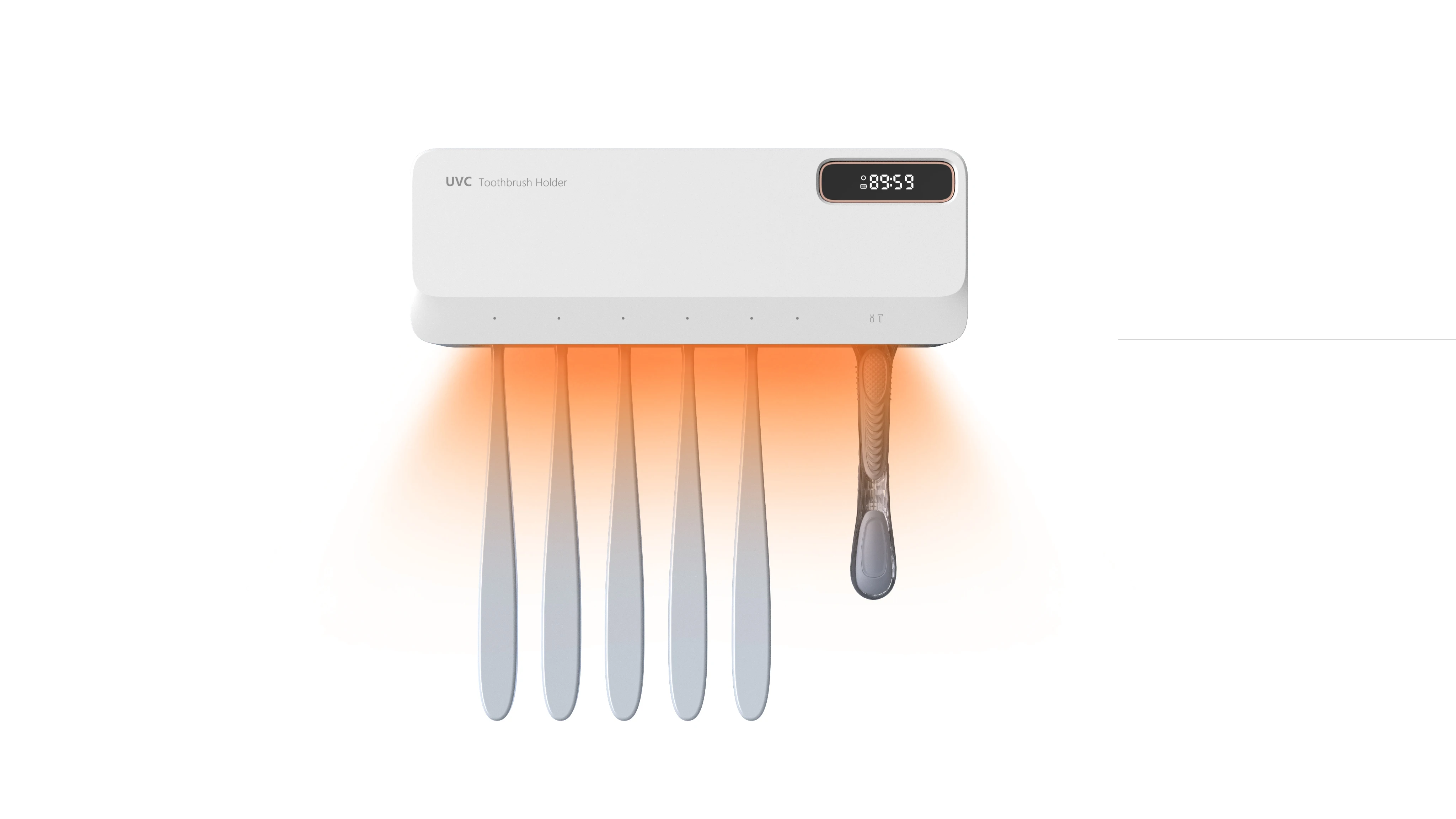 2024 uvc держатель зубной щетки УФ дезинфицирующее средство светодиодный вентилятор сушки горячего тепла 60 температура сухая зубная щетка полностью за 90 минут