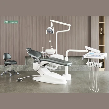 M1 floor type dental chair unit price with LED light sensor light manufacturer sillon dental unit chair