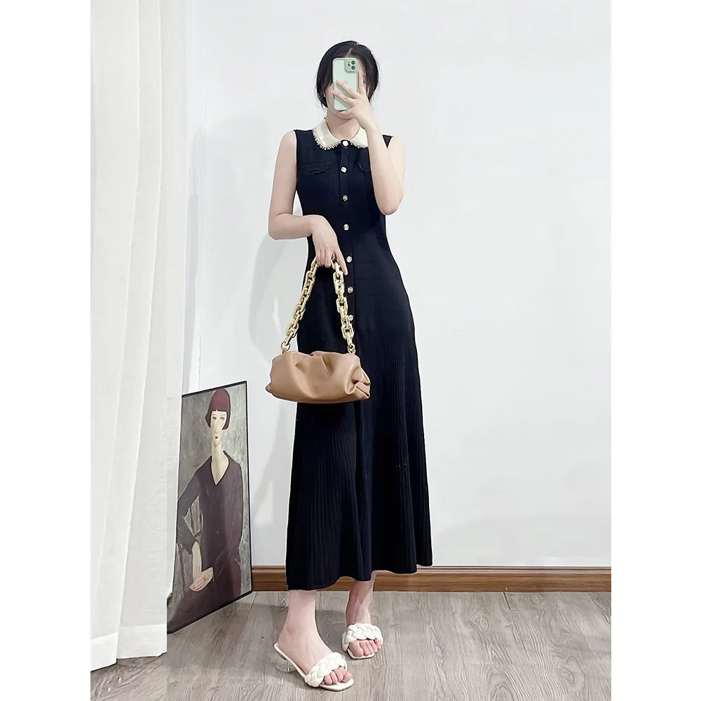 KD2220 Kimshein High Quality Fashion New Style Knitted Dresses Short Sleeve  Evening Dresses Women Lady Elegant