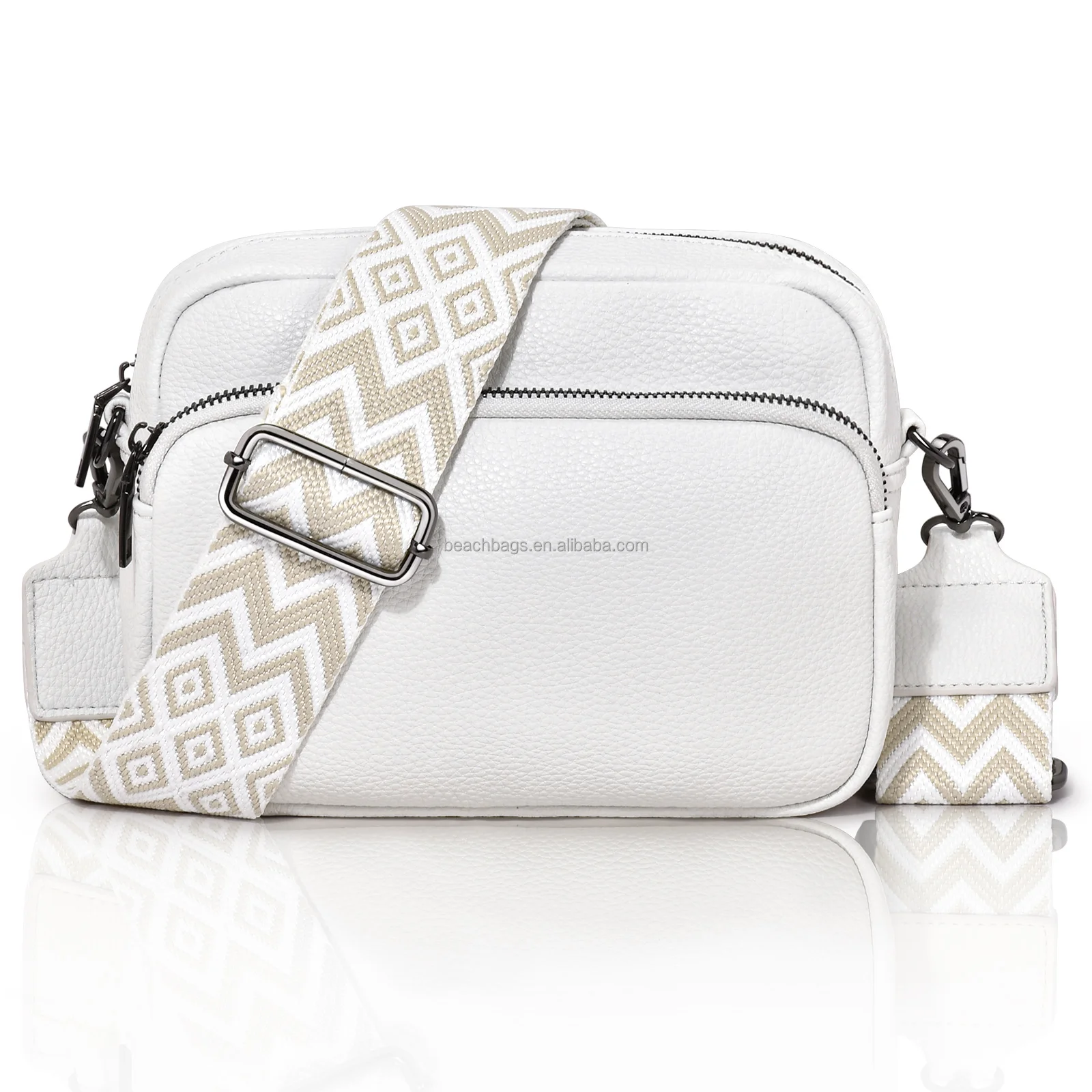 Custom Trending Smooth Zipper UV Leather Sac Main Femme Women's BagsRemovable Shoulder Strap Crossbody Cartera De Mujer Handbags