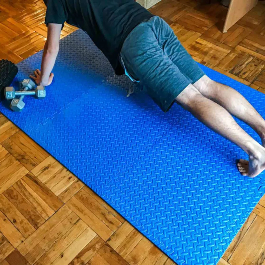 60x60CM Leaves Pattern EN71 EVA Foam Gym Fitness Workout Exercise Flooring  Mat Exercise Mat for Home Gym Floor