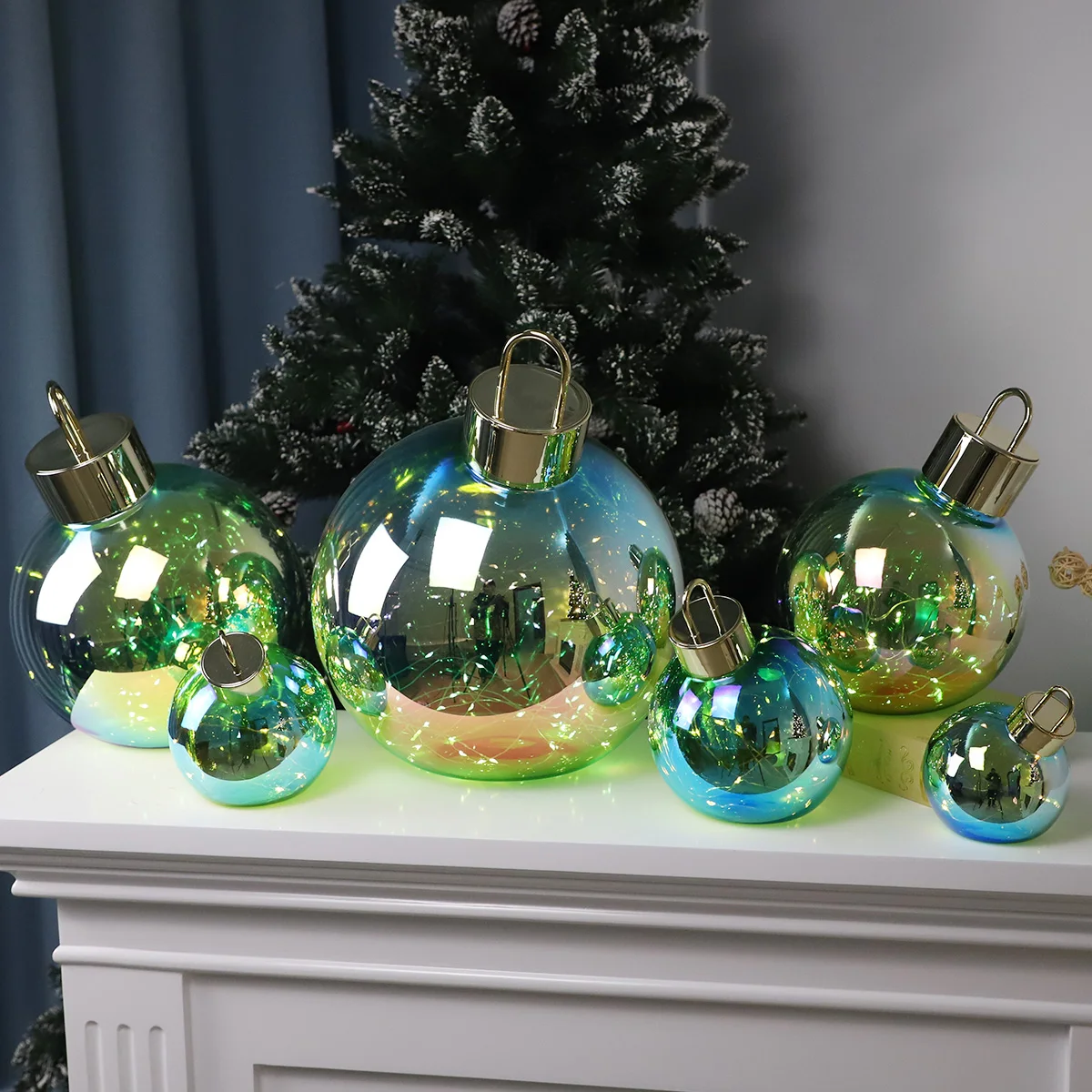 christmas lighting and decoration new christmas lights high-class large christmas ball ornament large blown glass balls