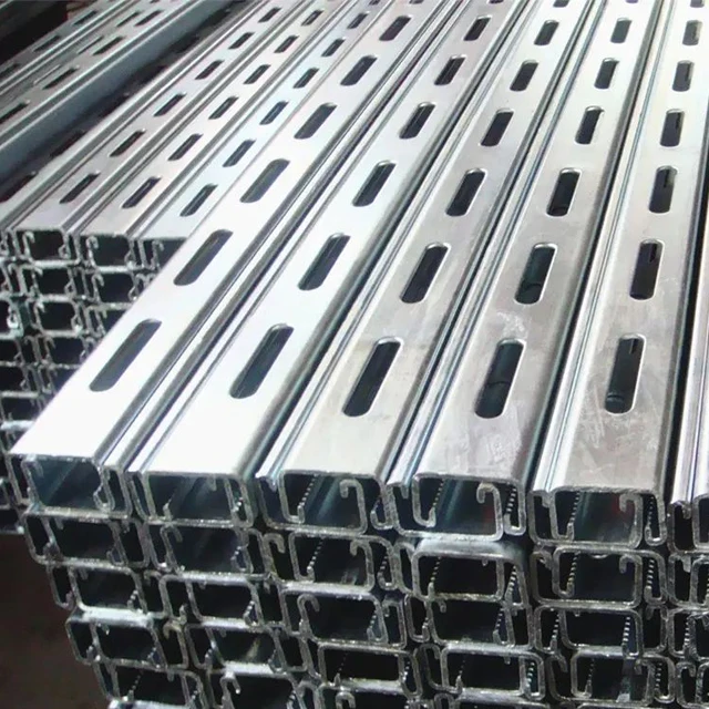 Manufacturer Hot Selling Galvanized Steel Unistrut Strut C Profile rail Channel Dimensions Factory