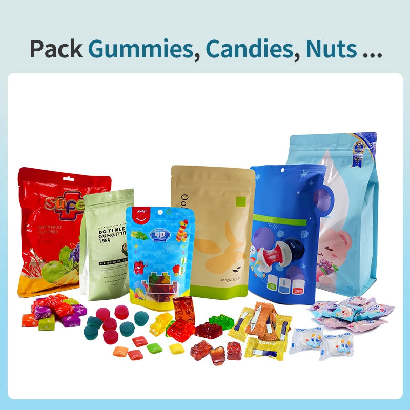 Tablet Pill Capsule Counting Vertical Zipper Lock Premade Standup Pouch Packing Machine