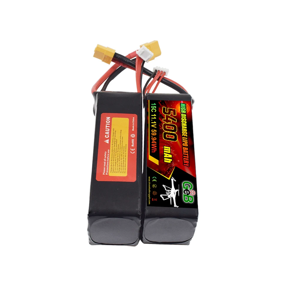 11.1V 充電式 RC おもちゃバッテリー Lipo バッテリーパック 3S 11.1V 5400mAh 15C ドローンバッテリー FPV ドローン用