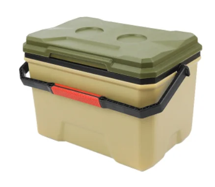 ROCKBROOK 2 in 1 Commercial Fancy Plastic Multifunction Smart Hard Foldable Outdoor Ice Chest Cooler Box for Camping