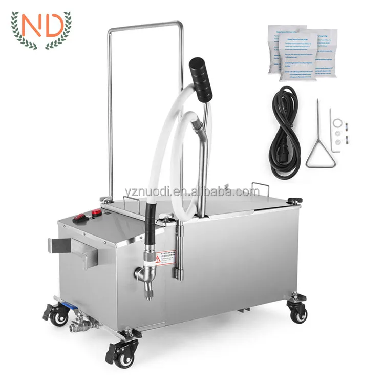 Movable Edible Cooking Oil Filtration Machines Deep Frying Oil Filter Machine Filtration Cart