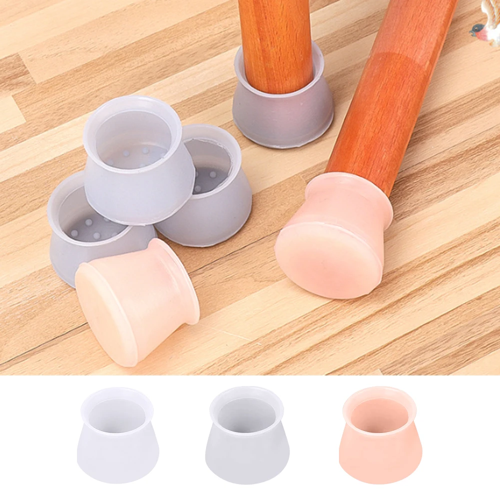 Table Foot Dust Cover Socks Floor Protector Anti-slip Bottom Chair Pads  Furniture Table Feet Cover Silicone Chair Leg Protectors
